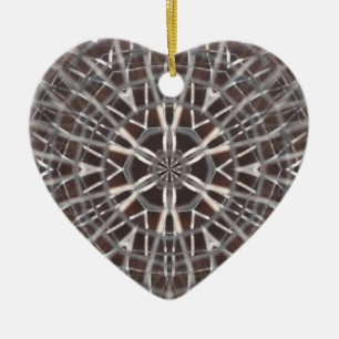 Metallic Metal Mesh Silver Keramisch Ornament