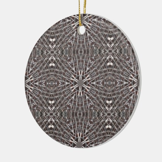 Metallic Metal Mesh Silver Keramisch Ornament (Links)