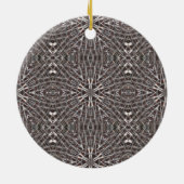 Metallic Metal Mesh Silver Keramisch Ornament (Achterkant)