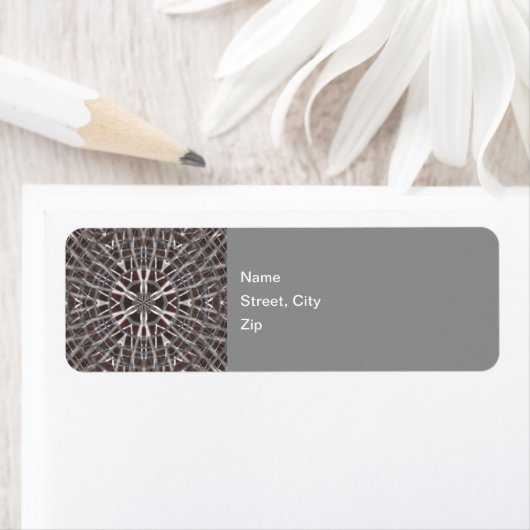 Metallic Metal Mesh Silver Label (Insitu)