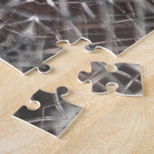 Metallic Metal Mesh Silver Legpuzzel (Zijkant)