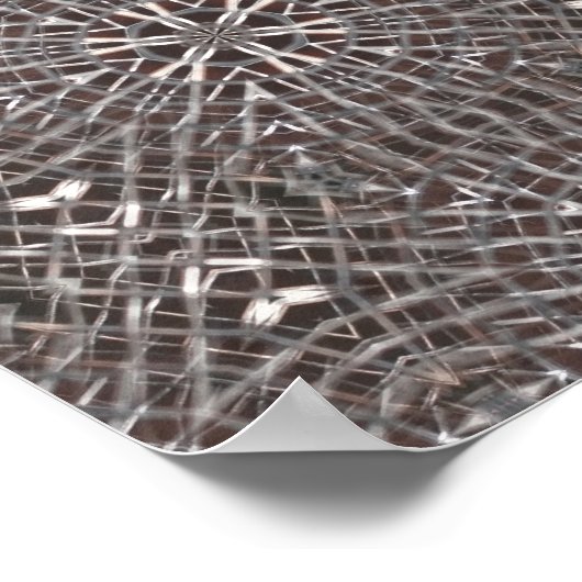 Metallic Metal Mesh Silver Poster (Hoek)