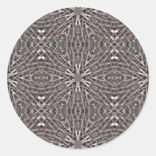 Metallic Metal Mesh Silver Ronde Sticker