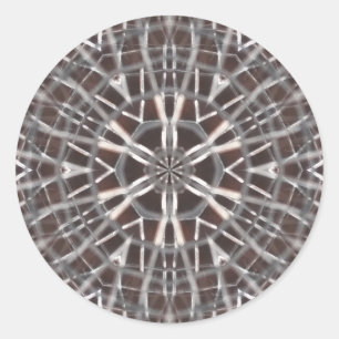 Metallic Metal Mesh Silver Ronde Sticker