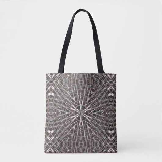 Metallic Metal Mesh Silver Tote Bag (Voorkant)