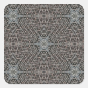 Metallic Metal Mesh Vierkante Sticker