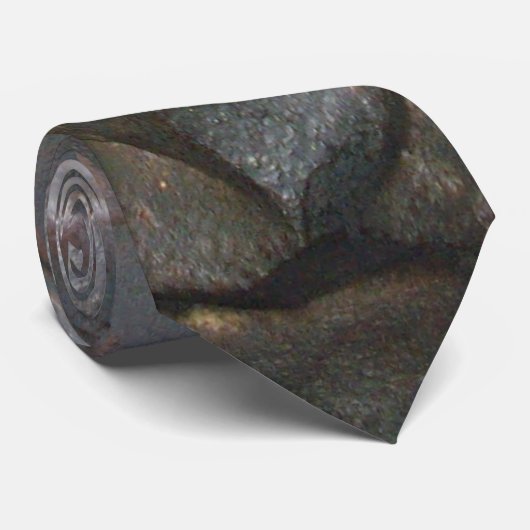 Metallic Meteorite Rock Pattern Stropdas (Opgerold)
