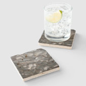 Metallic Meteorite Rock Print, Stenen Onderzetter (Zijkant)