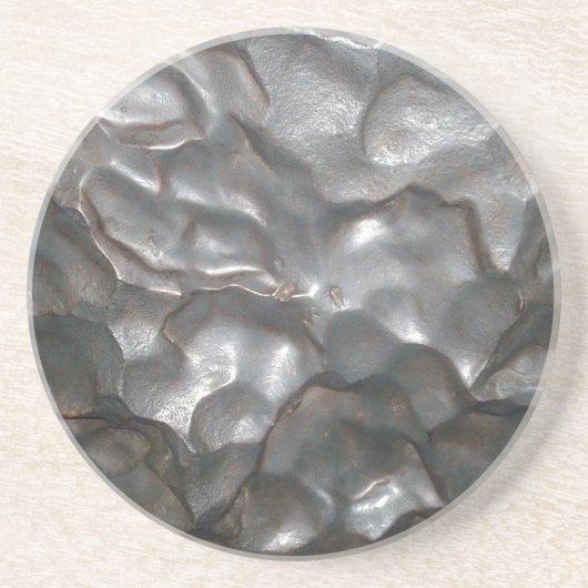 Metallic Meteorite Rock Print, Zandsteen Onderzetter (Voorkant)