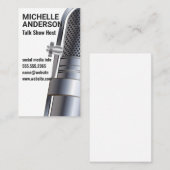 Metallic microfoon visitekaartje (Voorkant / Achterkant)