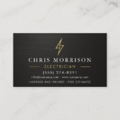 Metallic Minimal Electrician Black Gold Visitekaartje (Voorkant)