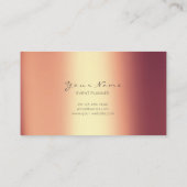 Metallic minimale strepes koper Lux Visitekaartje (Achterkant)