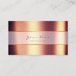 Metallic minimale strepes koper Lux Visitekaartje