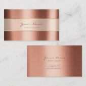 Metallic minimale strepes koper-Roos voor gebeurte Visitekaartje (Voorkant / Achterkant)