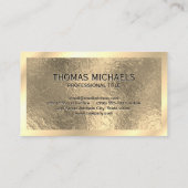 Metallic Monogram Banner | Gouden Rand | Goud Foli Visitekaartje (Achterkant)