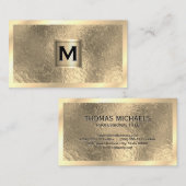 Metallic Monogram Banner | Gouden Rand | Goud Foli Visitekaartje (Voorkant / Achterkant)
