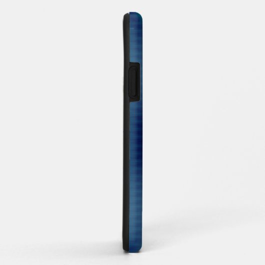 Metallic monogram Blue Floral Girly Case-Mate iPhone Case (Achterkant/rechts)