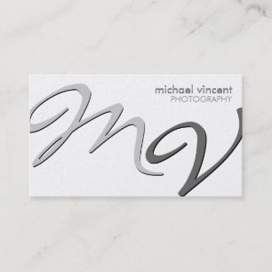 Metallic monogram Visitekaartje fotograaf