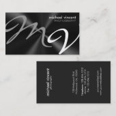 Metallic monogram Visitekaartje fotograaf (Voorkant / Achterkant)