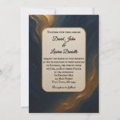 Metallic Muse foto bruiloft uitnodiging (Voorkant)