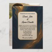 Metallic Muse foto bruiloft uitnodiging (Voorkant / Achterkant)