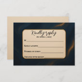 Metallic Muse Wedding RSVP Card (Voorkant / Achterkant)