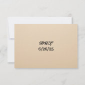Metallic Muse Wedding RSVP Card Kaartje (Achterkant)