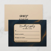 Metallic Muse Wedding RSVP Card Kaartje (Voorkant / Achterkant)