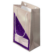 Metallic naam Roos Gold Name Paars Violet Pearl Klein Cadeauzakje (Voorkant Gekanteld)