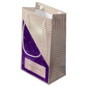 Metallic naam Roos Gold Name Paars Violet Pearl Klein Cadeauzakje (Achterkant Gekanteld)