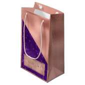 Metallic naam Roos Gold Name Paars Violet Spark Klein Cadeauzakje (Voorkant Gekanteld)