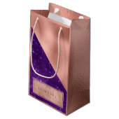 Metallic naam Roos Gold Name Paars Violet Spark Klein Cadeauzakje (Achterkant Gekanteld)