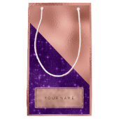 Metallic naam Roos Gold Name Paars Violet Spark Klein Cadeauzakje (Voorkant)