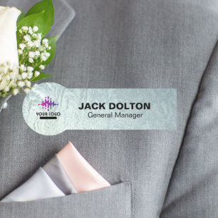 Metallic Naam Tag Met Bedrijf Logo voor Personeel