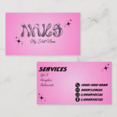 Metallic Nails Visitekaartje (Voorkant / Achterkant)