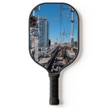 Metallic Nature Cityscape 1 Pickleball Paddle
