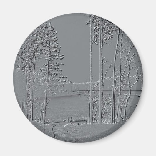 "Metallic" natuur magneet (Voorkant)