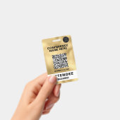 Metallic Nepgoud Folie QR Code Conferentie Eveneme Badge (Handheld)