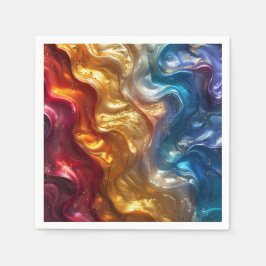 Metallic olie gelikt papier servet