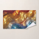 Metallic olievlek handdoek set (Handdoek)