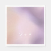 Metallic Ombre Modern Monogram Paper Napkin Servet (Voorkant)