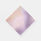 Metallic Ombre Modern Monogram Paper Napkin Servet (Hoek)