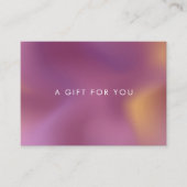 metallic ombre roze cadeaubon visitekaartje (Voorkant)