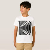 Metallic optische illusie t-shirt (Voorkant volledig)