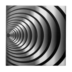 Metallic optische illusie tegeltje