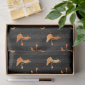 Metallic Oranje witches zwarte halloween-ontkoppel Tissuepapier (Geschenk)