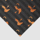 Metallic Oranje witches zwarte halloween-ontkoppel Tissuepapier (Detail)