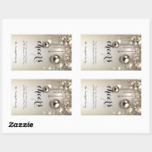 Metallic Ornamenten Christmas Wine Bottle Label (Vel)