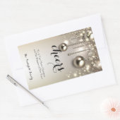 Metallic Ornamenten Christmas Wine Bottle Label (Envelop)