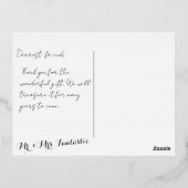 Metallic ornamentie bedankt folie uitnodiging briefkaart (Achterkant)